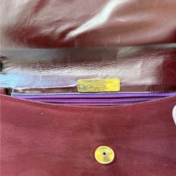 Vintage Charles Bourdan Burgundy Clutch - Picture 8 of 14